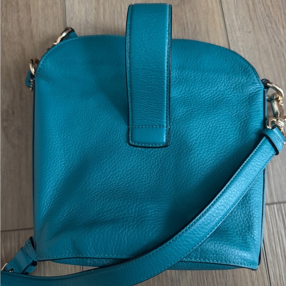 Coach Addie Crossbody blue teal pebble leather - Picture 2 of 6